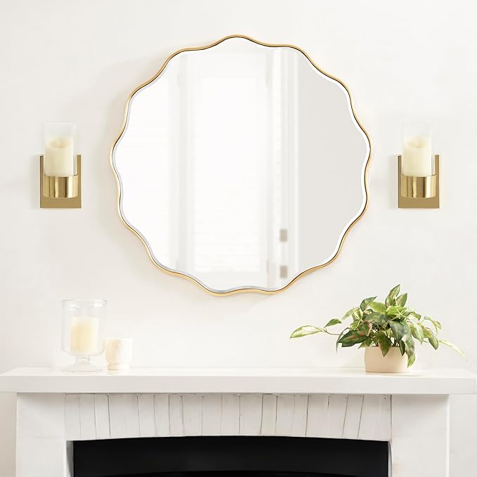 Kate and Laurel Zabler Modern Metal Wall Sconce, 5 x 6 x 10, Gold, Round Candle Holder with Removable Glass Cylinder for Flameless Candle Display in Bedroom or Bathroom