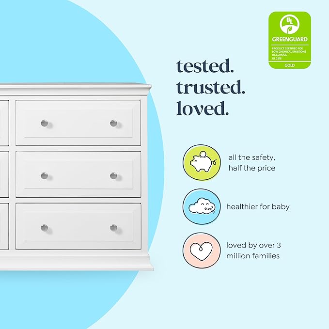 DaVinci Signature 6-Drawer Double Dresser in White