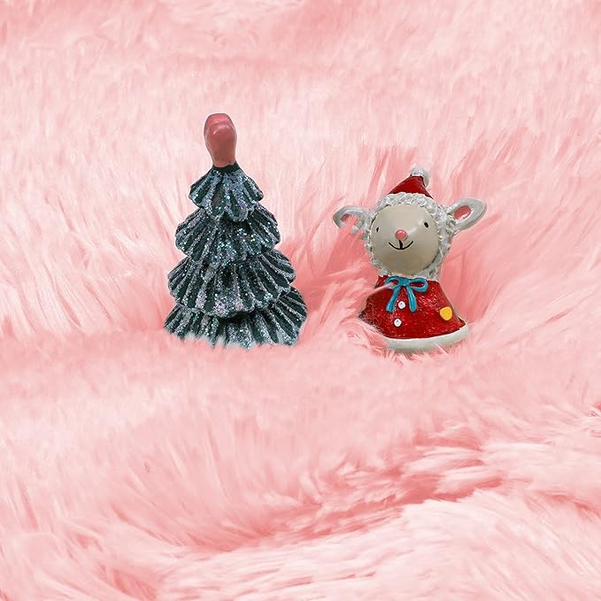 Amdrebio Light Pink Small Round Rug 3Ft for Girls Bedroom, Fluffy Circle Area Rugs for Kids Room Decor Aesthetic, Cute Shag Fuzzy Carpet for Nursery, Preppy Dorm, Classroom, Playroom, Teen, Baby