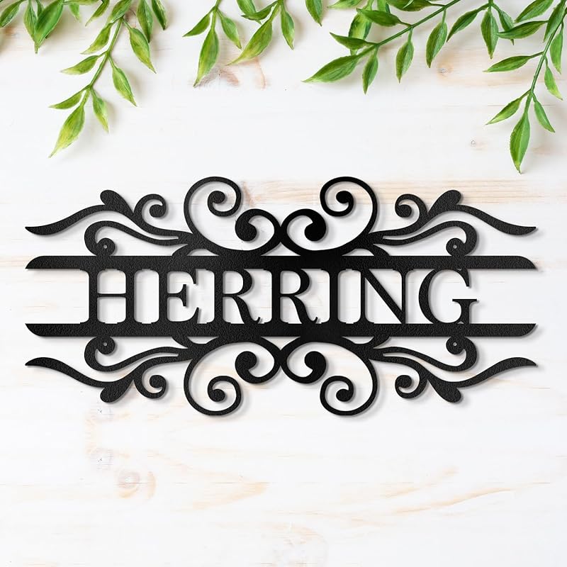 Custom Metal Signs Metal Name Sign Metal Wall Art Split Letter Monogram Wall Decor Metal Wall Art Last Name Sign Family Name Sign Personalized Wedding Gift Fire Pit Sign Outdoor Decor Cabin Sign