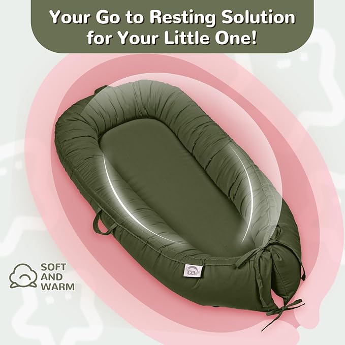 Baby Lounger, Infant Lounger for Newborn,Portable Baby Nest Cover Breathable & Soft, Newborn Essentials