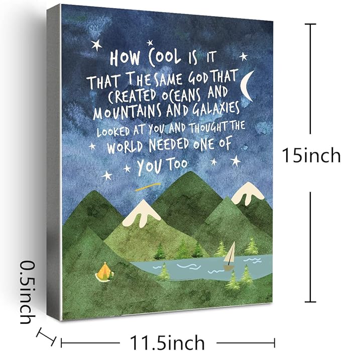 Same God Creation Wall Art,Mountain Wall Art for Nursery Toddler Boy Room Decor,Inspirational Wall Decor Christian Kids Canvas Framed Poster Print,Adoption Gifts First Communion Gifts for Boys
