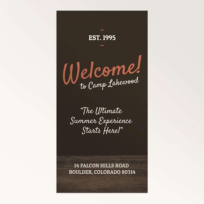 Staples Custom Scrim Vinyl Banner - 24W" x 96L" Quote Banner with 4 Grommets - Durable Outdoor Sign for Events, Promotions, and Business Advertising (Wood)