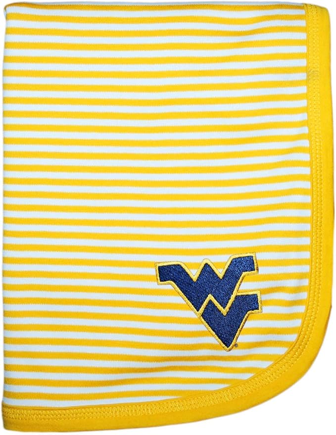 Creative Knitwear West Virginia University Mountaineers Striped Baby and Toddler Blanket