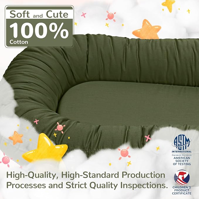 Baby Lounger, Infant Lounger for Newborn,Portable Baby Nest Cover Breathable & Soft, Newborn Essentials