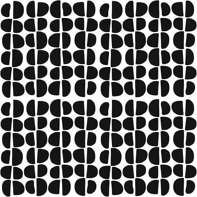 Geometric Wall Decals Vinyl Black Wall Stickers Abstract Art Sticker Modern Stickers Irregular Half Circle Arch Decal Peel and Stick Boho Black Wall Decals for Bedroom Living Room Decor