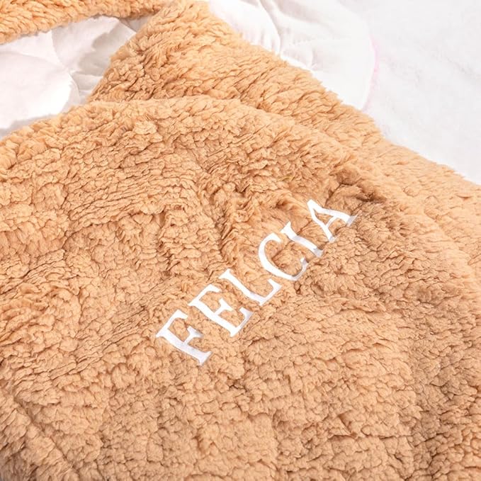 Baby Swaddle Blanket 0-9 Mouth Personalized Cute Bear Adjustable Baby Swaddle Blanket with Name Plush Essential Receiving Blanket Ultra-Soft Registry Sleeping Wraps for Newborn