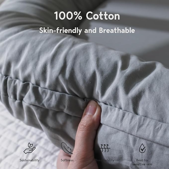 Infant Lounger, Baby Nest Cover for Baby Girls & Boys, Newborn Essentials for Baby 0-12 Months, 100% Cotton Breathable(SlateGray, Cotton)
