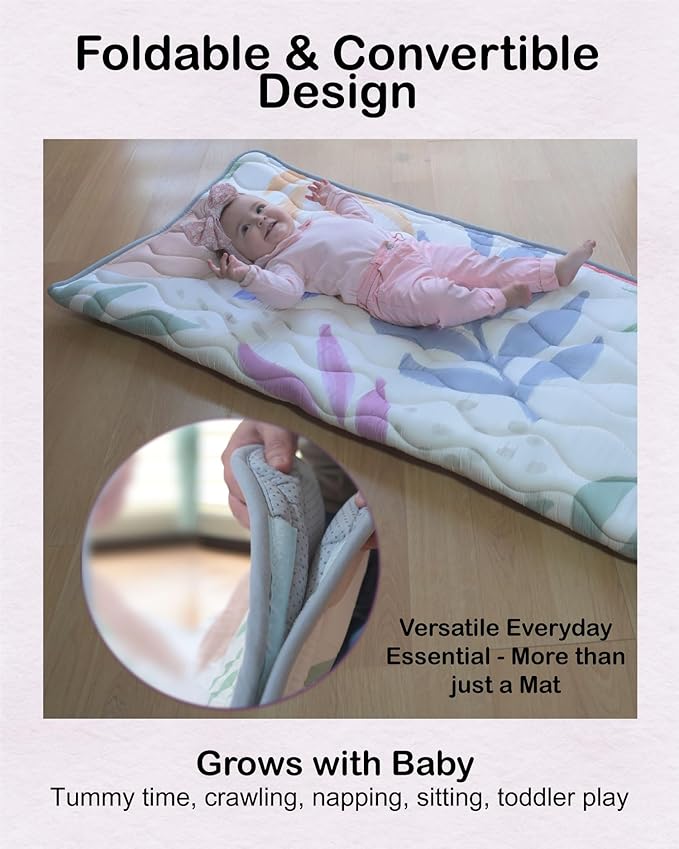 Discover The Pupilo 3-in-1 Baby Play Mat, Nap Mat & Toddler/Baby Seat– Surprising Thick Non-Slip Foam Mat. Quick and Easy Clean | Fits in Baby Playpen