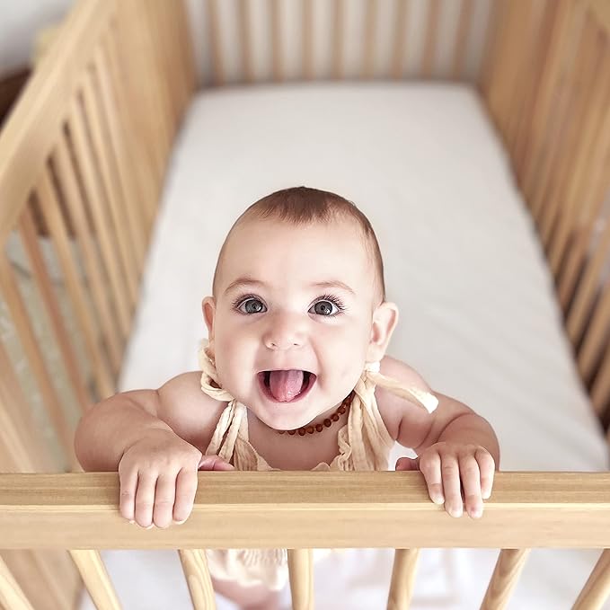 Newton Baby Fitted Crib Sheet (2-Pack) - Ultra Breathable and Soft, Organic Cotton, Fits All Standard Cribs, Plain White