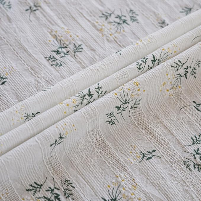 OYX Boho Curtains 63 Inch Length 2 Panels for Living Room, Bedroom Light Filtering Drapes, Farmhouse Vintage Country French Rustic Tassels Pattern Rod Pocket Aesthetic Decor Window Treatments
