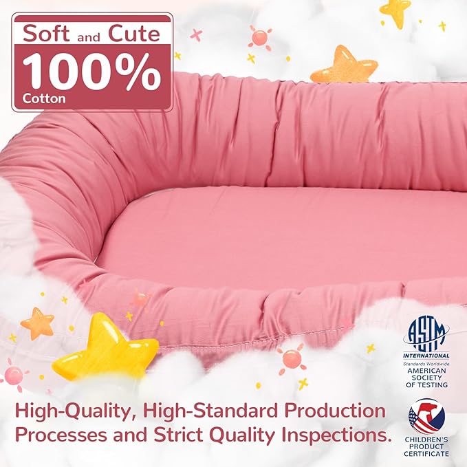 Baby Lounger, Infant Lounger for Newborn,Portable Baby Nest Cover Breathable & Soft, Newborn Essentials