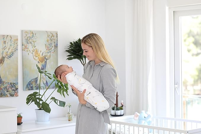 BaeBae Goods Swaddle Blanket, Adjustable Infant Baby Swaddling Wrap set of 4, Baby Swaddling Wrap Blankets for Boys and Girls made in very soft cotton
