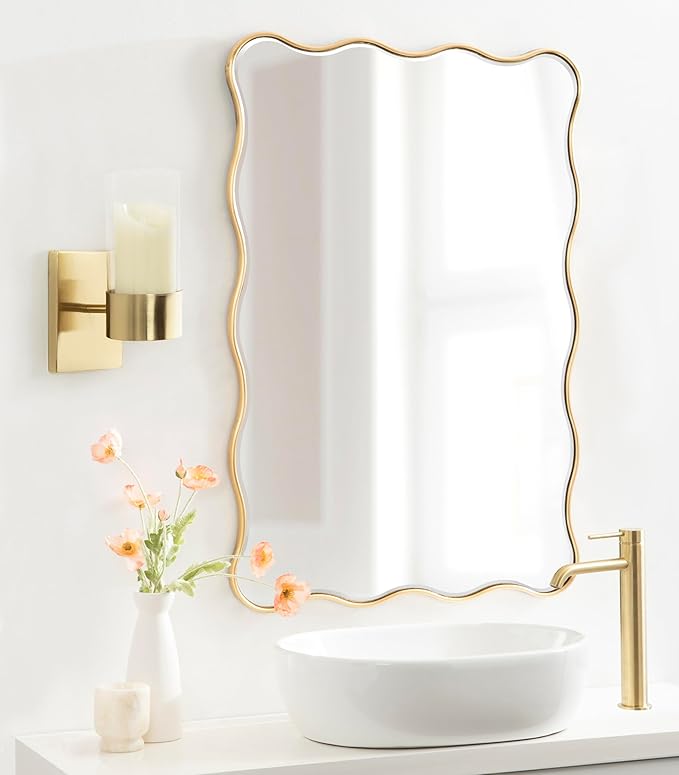 Kate and Laurel Zabler Modern Metal Wall Sconce, 5 x 6 x 10, Gold, Round Candle Holder with Removable Glass Cylinder for Flameless Candle Display in Bedroom or Bathroom
