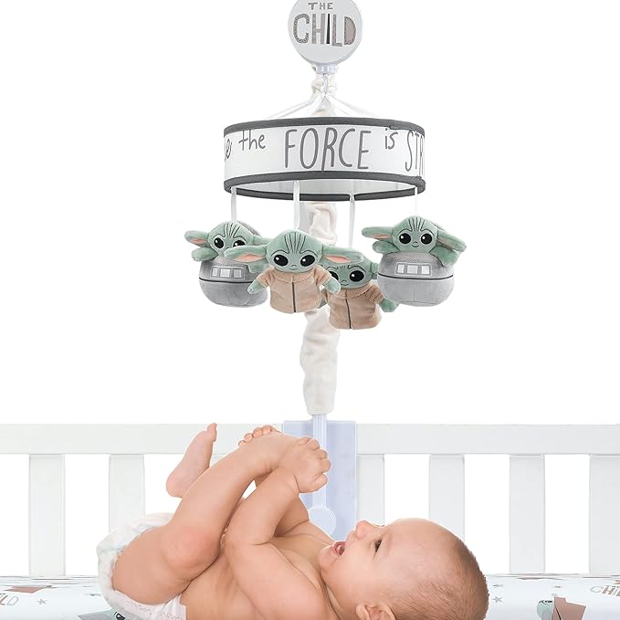 Lambs & Ivy Star Wars The Child/Baby Yoda Musical Baby Crib Mobile Soother Toy