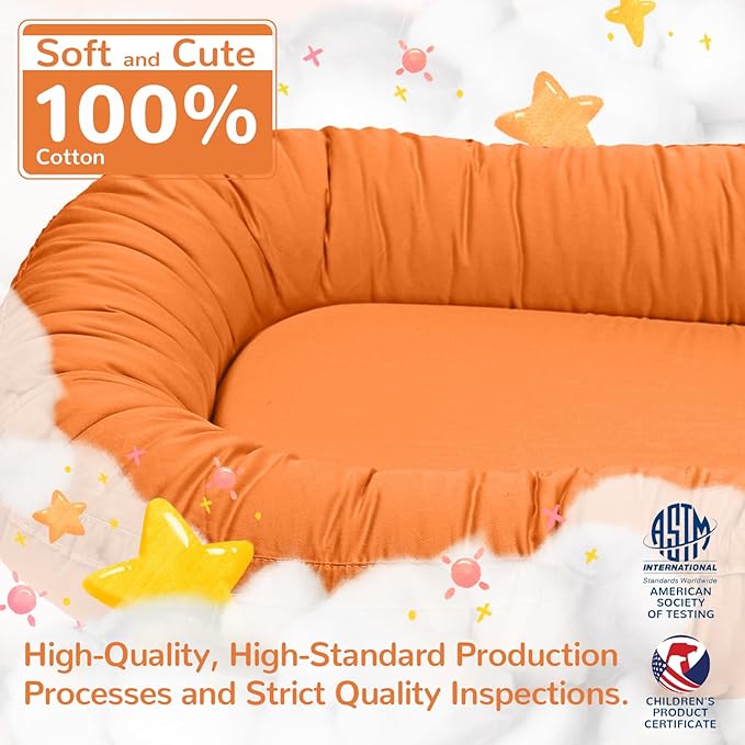 Baby Lounger, Infant Lounger for Newborn,Portable Baby Nest Cover Breathable & Soft, Newborn Essentials