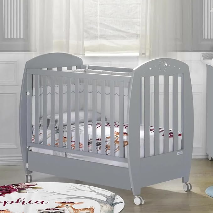 Custom Baby Crib Bedding Set - Rose Animal Design Personalized Name Baby Nursery Bedding 3 Pcs Set - Chic Soft Blanket, Fitted Sheet, Room Rug for Newborns Boys Girls Gifts