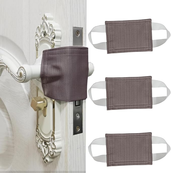 Soft Quiet Door Closer, Reduce Slamming Noise, Anti-Slamming Latch Covers for Light Sleepers, Babies (3, Purple, 4.1 * 3.1 inches)