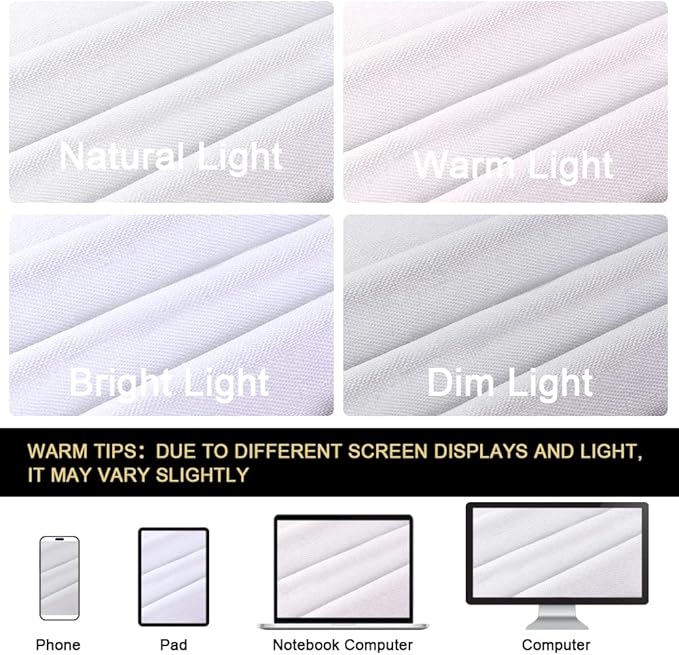 PrinceDeco 100% Blackout Linen Textured Curtains for Bedroom Grommet Room Darkening Curtains & Drapes Luxury Decor for Living Room Solid Thermal Insulated with White Liner,Pearl White，52 x 108 Inch