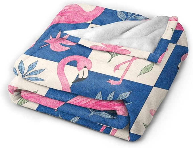 Flamingo Blanket Tropical Flamingo Throw Blanket Soft Cozy Fleece Fuzzy Stuffed Plush Flannel Animal Gifts for Girls Women Boys Kids Adults 40''x50''