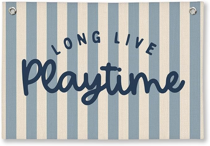 Playroom Wall Decor, Kids Toddler Boy Playroom Decor Hanging Linen Banner,Play Room Wall Decor for Kids Boys Nursery, 20x30 Inch