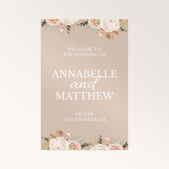 STAPLES - Personalized Semi-Gloss Poster - 18W" x 24L" Custom Print - Ideal for Home or Office Décor (Floral Swirl)
