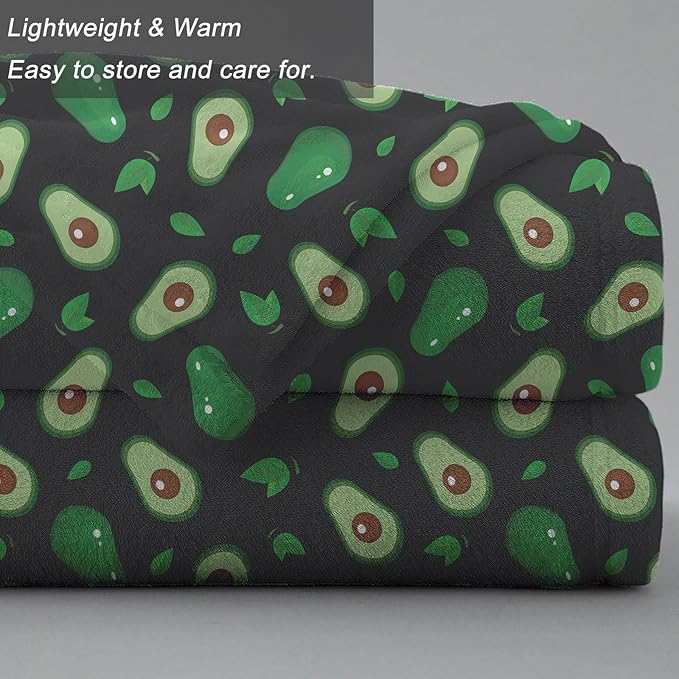Ultra Soft Fleece Blanket- Lightweight & Warm Throw Blanket for Couch, Cozy Plush Sherpa Blanket for Adults Kids, Durable & Easy Care (Avocado, 50x60 in)