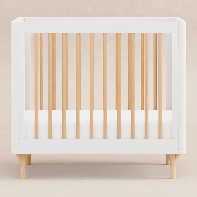 Babyletto Lolly 4-in-1 Mini Crib Convertible to Mini Wooden Toddler Bed, Daybed & Twin-Size Bed - GREENGUARD Gold Certified - Made of 100% Solid Wood - Includes Toddler Conversion Kit - Washed Natural