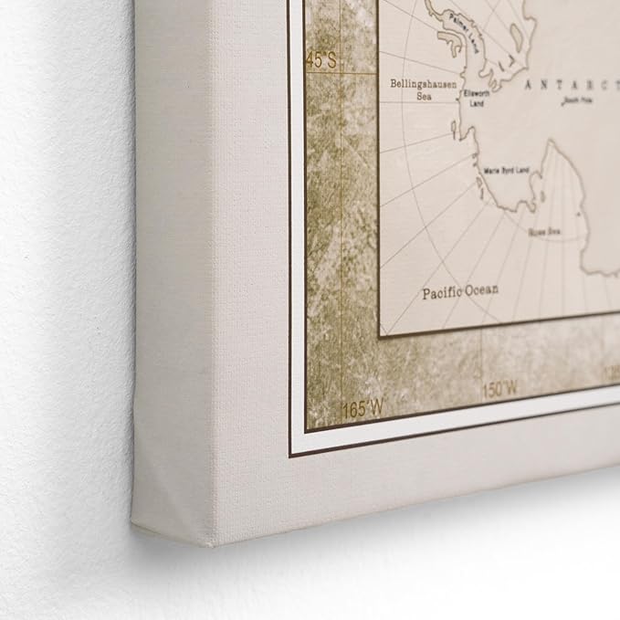 Canvas World Map with Cork Pin Board - English Lettering - Decorative Wall Decoration for All Rooms - Canvas Pictures with World Map Motif (90x60 cm, Pattern 20)