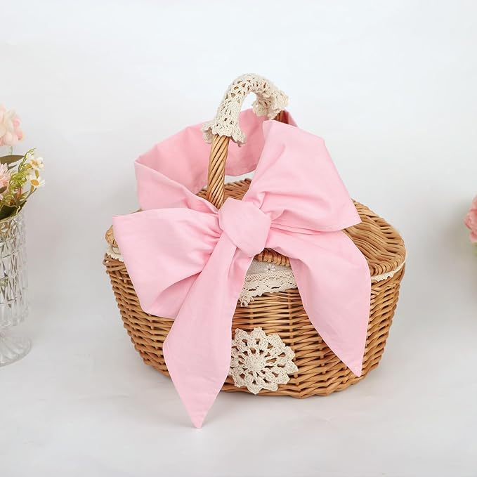 Newborn Swaddle Sash, Soft Cotton Bow Decorative Strap for Swaddles, Adorable Maternity Bow Sash, 70x5.5 Inch, Pink