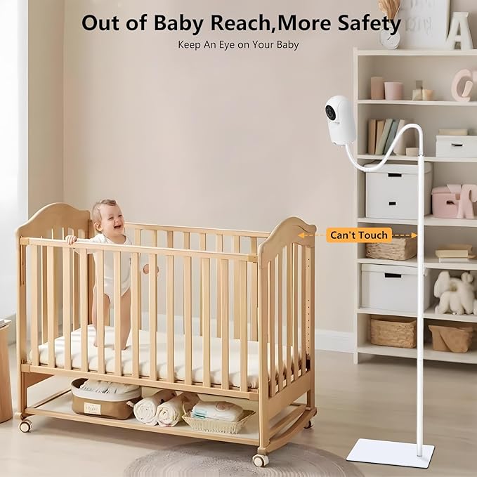 Baby Monitor Floor Stand Mount Compatible with Vtech VM819, Advanced HQ Max, New VM901, RM7764HD, RM5467HD Baby Monitor, Baby Camera Stand Holder with Height Adjustable, Out of Baby Reach, More Safety