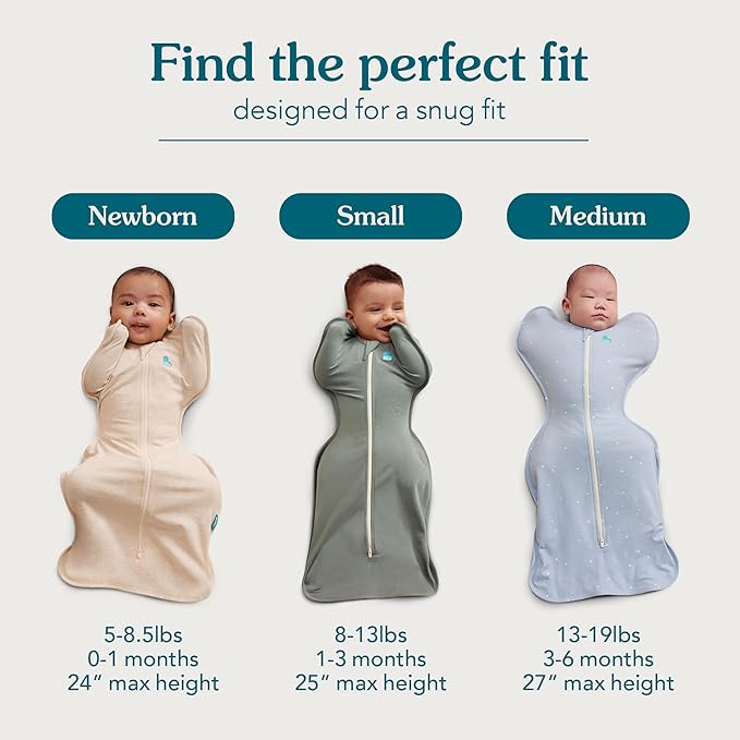 Love to Dream Swaddle UP, Baby Sleep Sack, Self-Soothing Swaddles for Newborns, Get Longer Sleep, Snug Fit Helps Calm Startle Reflex, Newborn Essentials for Baby, 1.0 TOG, 5-8.5 lbs, Tan Houndstooth