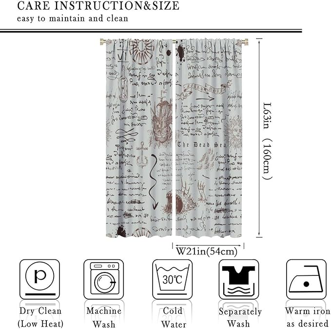 Nautical Theme Window Curtains,Pirate Sailboat Curtains for Bedroom,Starfish Print Draperies for Living Room,Ocean Window Treatment Curtains Set 2 Panels,42x63 Inches