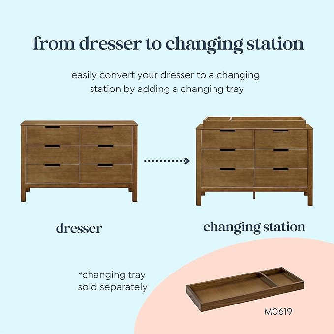 Carter's by Davinci Colby 6-Drawer Dresser in Walnut