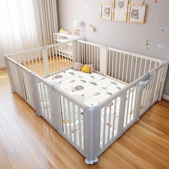 UANLAUO Foam Playmat for Babies Kids Play Mat, Foldable Baby Play Mats for Floor 71 x59, Infant Floor Mats - Reversible, Easy Storage and Travel, Waterproof Activity PlayMats for Toddlers
