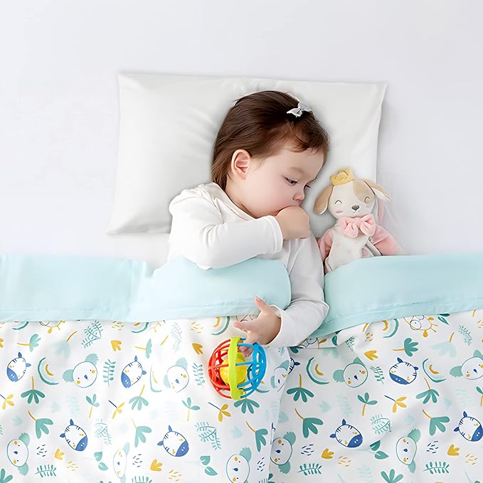 Cotton Toddler Pillowcase 14x20 Envelope: Long-Staple Cotton, Ultra Soft Breathable Durable, Travel Pillow Cover 2 Pack by Fittia
