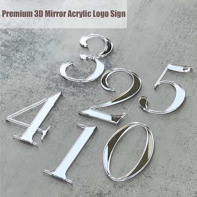 Custom Silver Acrylic Logo Sign for Business Salon or Office Wall Signage (Silver)