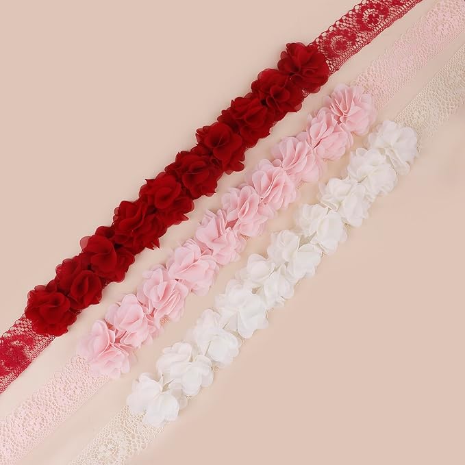 New Model Children Girl Lace Headbands Lace Flower Hairbands 2pcs Hair Accessories Gift for Children (lace-10)