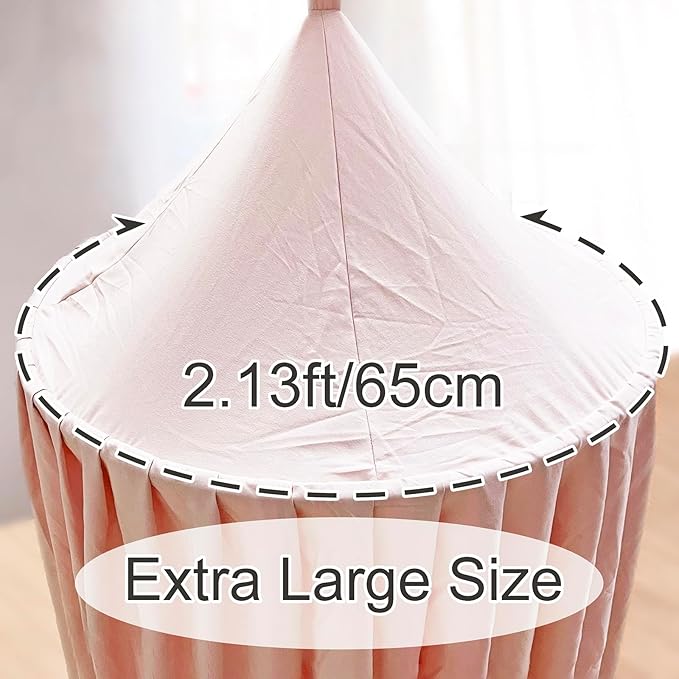 Princess Bed Canopy for Girls, Extra Large Hanging Canopy for Bed, Dreamy Play Tent for Girls Room Bedroom Decoration, Breathable Canopy Bed Curtain for Children Reading Nook - Coral Pink