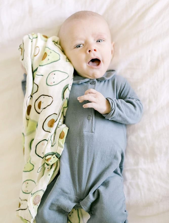 Loulou Lollipop Soft Baby Swaddle Blanket Muslin Wrap Receiving Blanket for Newborn to Toddler Girl and Boy, Large 47” by 47” - Avocado…