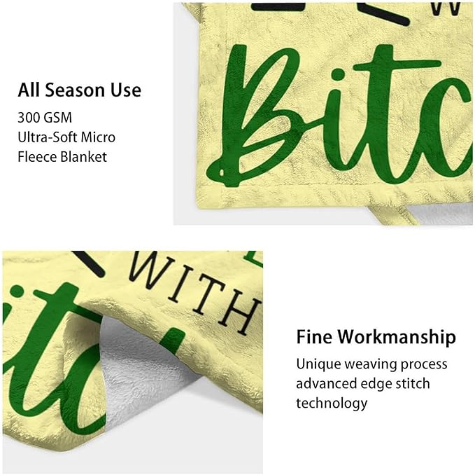 Pickle Throw Blanket for Adults - 60x80 Inches Twin Size - Soft Fluffy Cozy Blankets Gift - Beige Novelty Blanket Throws for Bed, Sofa, Winter