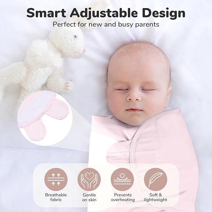 Mama Cheetah Baby Swaddle Blanket with Zipper, Newborn Swaddle Sack, Baby Swaddles Sleep Sack 0-3 Months, Baby Swaddle Wrap for Baby Boy & Girl, 3-Pack