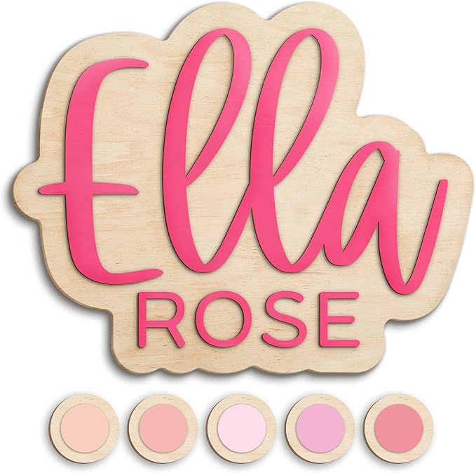 Baby Name Sign, Custom Nursery Name Sign, Wooden Kids Room Decor, Wall Decor