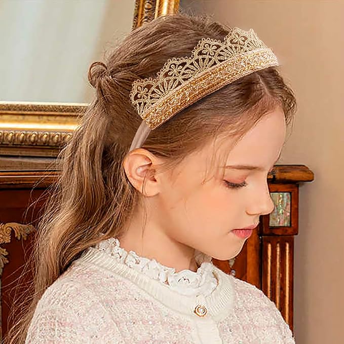 cherrboll Baby Flower Bows Headbands 6pcs Floral Hair Wraps Nylon Hairbands Crown Newborn Infant Toddler Hair Accessories