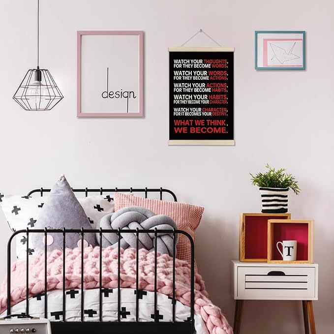 DOI-LANEE Funny Classroom Posters Hanger Frame, Motivational Posters, Educational Decor, Modern Canvas Wall Art 16x12 Inch, Homeschool, Classroom Must Haves Wall Decor