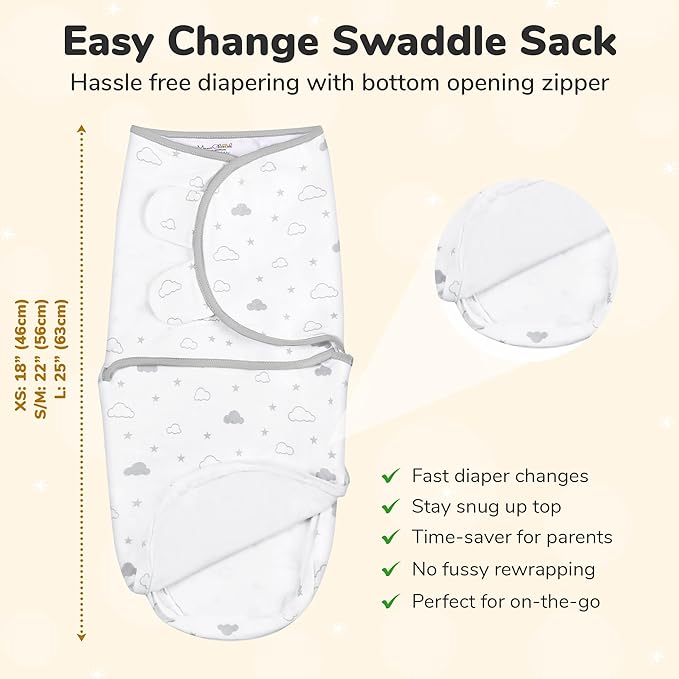 Mama Cheetah Baby Swaddle Blanket with Zipper, Newborn Swaddle Sack, Baby Swaddles Sleep Sack 0-3 Months, Baby Swaddle Wrap for Baby Boy & Baby Girl, 3-Pack
