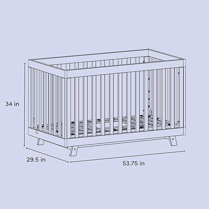 Storkcraft Beckett 3-in-1 Convertible Crib (Natural & White) – GREENGUARD Gold Certified, Fits Standard Crib Mattress, Converts to Toddler Bed and Daybed, 4 Mattress Heights, Grow-with-Me Design