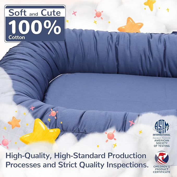 Baby Lounger, Infant Lounger for Newborn,Portable Baby Nest Cover Breathable & Soft, Newborn Essentials