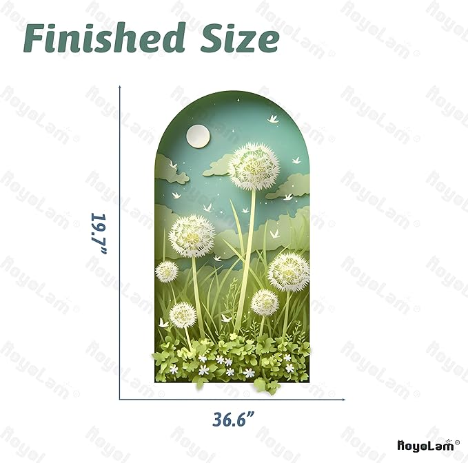 Dandelions Wall Decals Removable Flowers Vinyl Stickers for Nursery Living Room and Bathroom 3D Botanical Decor Peel and Stick Wall Art