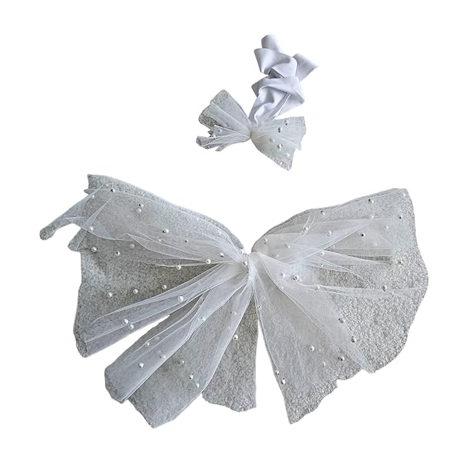 Baby Photo Props Beaded Headband Bowknot Wing PhotoPosing Props Newborn Photography Accessories 2PCS Newborn Girl
